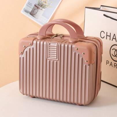 1 pezzo Borsa cosmetica portatile, borsa per toeletta da viaggio per donna con manico, borsa cosmetica multifunzionale, custodia cosmetica portatile c
