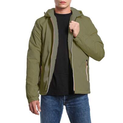 TMK Giacca uomo con cappuccio Giubbotto invernale Piumino inverno Leggero art. 0293