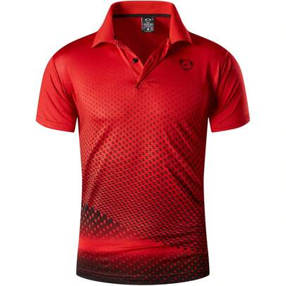 1 pezzo Polo da uomo stile boyfriend per polo, tennis, golf, bowling, ad asciugatura rapida, maniche corte