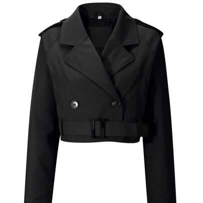 Giacca a vento da donna, giacca a vento corta da donna con cintura, alla moda e versatile, adatta ai giovani, adatta per l uso quotidiano