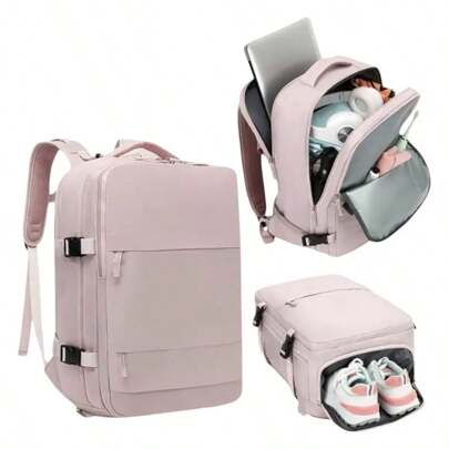 Mochila de Viaje para Cabina de Avion 45x30x20 para Vuelo Barato Equipaje de Mano y Espaciosa con Compartimento para Zapatos y Mochila Antirrobo Multi