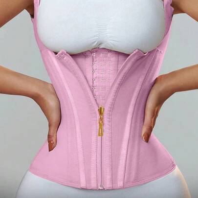 1 pezzo Corsetto stringivita regolabile con zip, fajas colombiane, fajas con stecche in acciaio, rassodante a doppia compressione, fascia vit