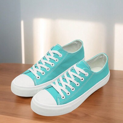 Scarpe di tela da donna, Unisex Lace up Low Top Trainers per uomo Scarpe casual Scarpe di tela Scarpe piatte