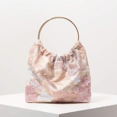 Borsa da donna elegante e colorata con paillettes, borsa floreale, borsa da cerimonia, abiti da cerimonia per donna, accessori da cerimonia, articoli