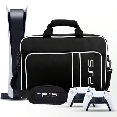 Custodia per il trasporto di Playstation 5, borsa da viaggio e portaoggetti compatibile con console Playstation 5 edizione disco/digitale, borsa a tra