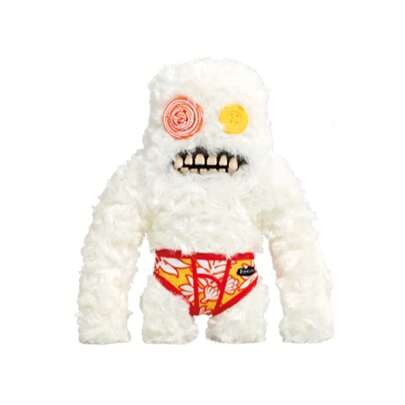 Mostro brutto e buffo Fuggler da 9" - Fuggler Sasquoosh Budgie - Bianco