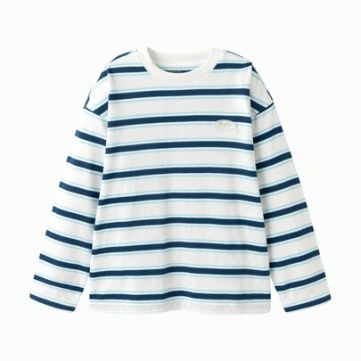 T-shirt girocollo Tween Boys and Girls, strato primaverile semplice e traspirante
