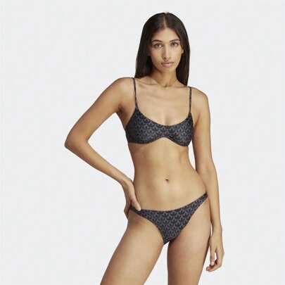 Hs5406 Monogrm Top Top Da Nuoto Black/White Xs