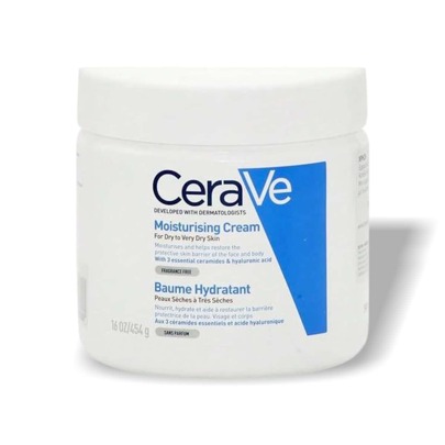 Vaso di crema idratante con ceramidi per pelle secca e molto secca da 454g