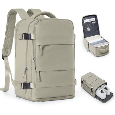 Grande zaino da viaggio, zaino per computer portatile da business, borsa da cabina 40x20x25, zaino approvato per compagnie aeree, impermeabile, multif