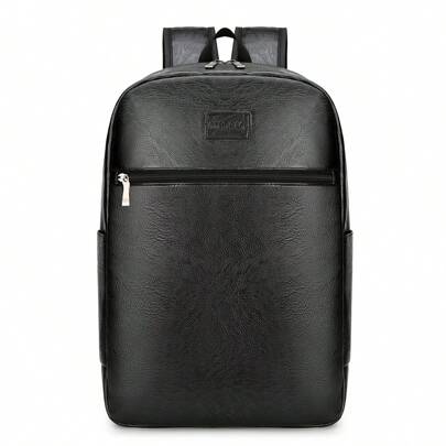 Zaino vintage in finta pelle, borsa per computer portatile slim da 15,6 pollici, zaino casual da viaggio, marrone/nero, impermeabile, borsa in pelle P