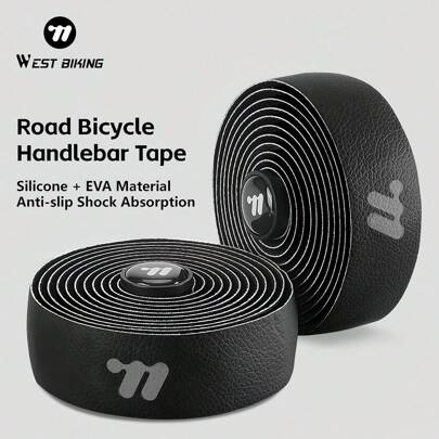 Cinghia semisiliconica per manubrio della bicicletta West Biking - Assorbe gli urti, antiscivolo e antipolvere, cinghia per manubrio curvo di biciclet