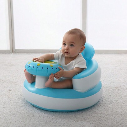 Seggiolino da bagno gonfiabile multifunzionale per bambini e sedia di apprendimento, seggiolino gonfiabile per bambini dai 3 mesi in su, seggiolino go