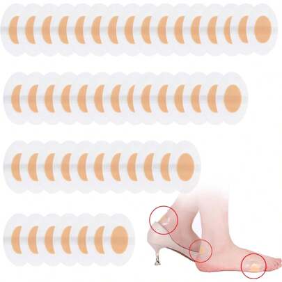 Confezione da 40 cerotti per vesciche ai piedi, cerotti impermeabili per vesciche, cerotti idrocolloidali anti-vesciche per piedi, cerotti per vescich