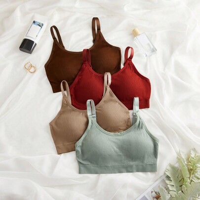 4 pacchi Reggiseno senza ferretto monocolore