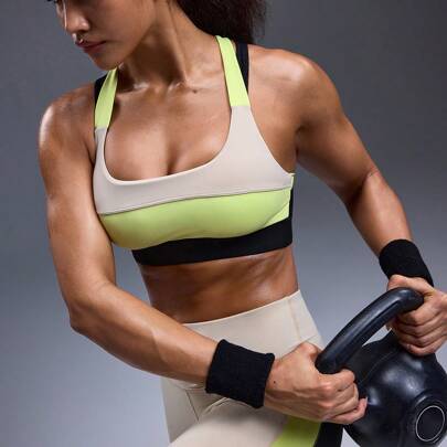 Reggiseni sportivi estivi senza fili e bicolore comodi per le donne