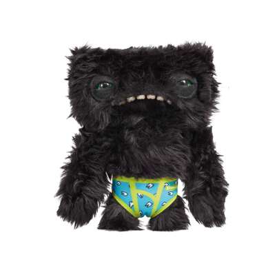 Mostro brutto e divertente Fuggler 9", "Budgie Fuggler" dagli occhi spalancati e strano - Nero lungo