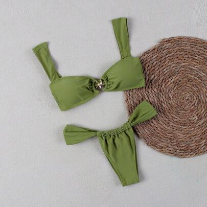 Bikini senza spalline da donna, bikini sexy da spiaggia estivo
