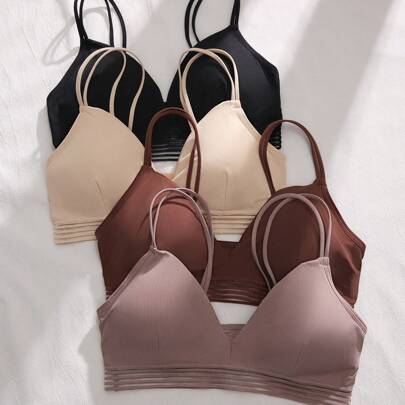 4 pezzi Reggiseno senza ferretto monocolore
