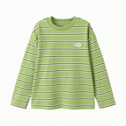 T-shirt girocollo Tween Boys and Girls, strato primaverile semplice e traspirante