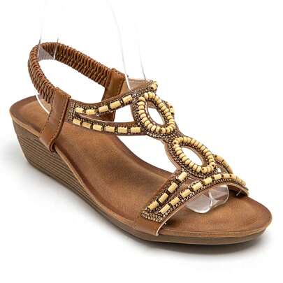 Sandali con zeppa e platform per donna, sandali casual da esterno neri, sandali con zeppa e platform, leggeri, confortevoli e traspiranti, sandali ele