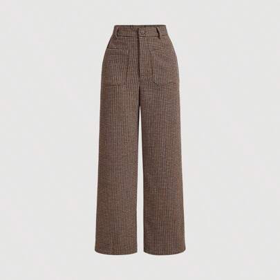 Pantaloni A Palazzo A Quadri
