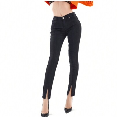 Pantalone Jeans Denim Donna Skinny Sexy Aderente