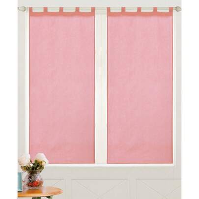 2 Pezzi Di Tende Classiche Trasparenti In Voile Doris, Leggere E Traspiranti, Creando Un'Esperienza Visiva Luminosa E Morbida.Rosa