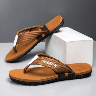 2025 Infradito da uomo Premium, design con cinturino in tessuto, sandali infradito antiscivolo resistenti agli odori, nuovi sandali da spiaggia da est