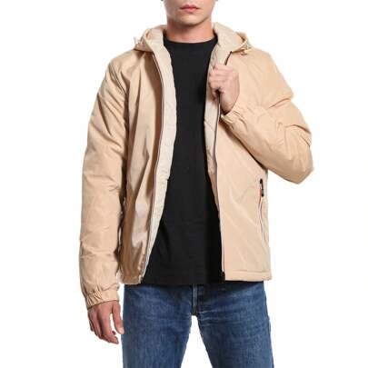 TMK Giacca uomo con cappuccio Giubbotto invernale Piumino inverno Leggero art. 0293