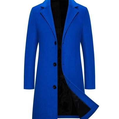 Cappotto monocolore da uomo per l'autunno, cappotto trench di moda maschile