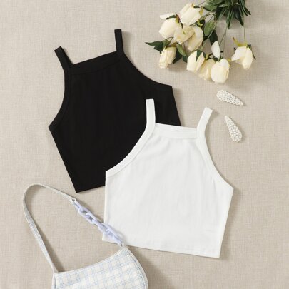 2 pezzi top cami monocolore