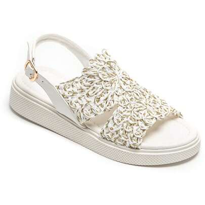 Sandali à Talon Compensé en Dentelle Élégante – Stile Bohème Chic