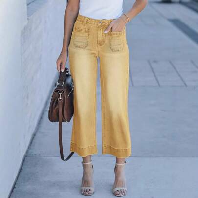 Nuovi jeans cropped lavati da donna, pantaloni alla moda e sexy