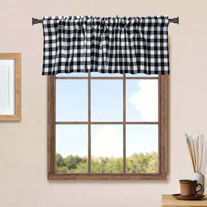Tende classiche a griglia stile cottage, tende oscuranti per decorazione interna