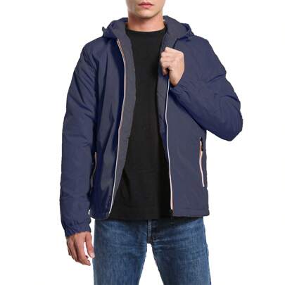 TMK Giacca uomo con cappuccio Giubbotto invernale Piumino inverno Leggero art. 0293