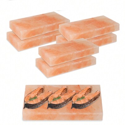 Confezione da 2/4/6 L pietre di sale per grigliare, pietre di sale per grigliare 20x10x2,5 cm, pietra di sale riutilizzabile, sale cristallino origina