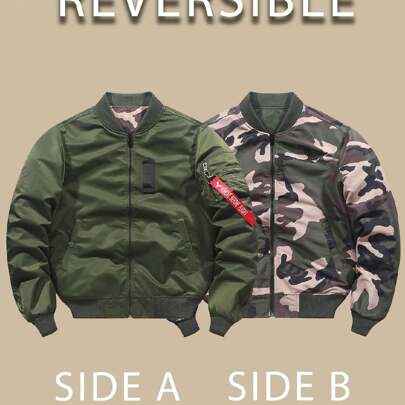 Nuovo arrivo Bomber reversibile mimetizzato, giacche da pilota primaverili/autunnali, eleganti cappotti da baseball unisex