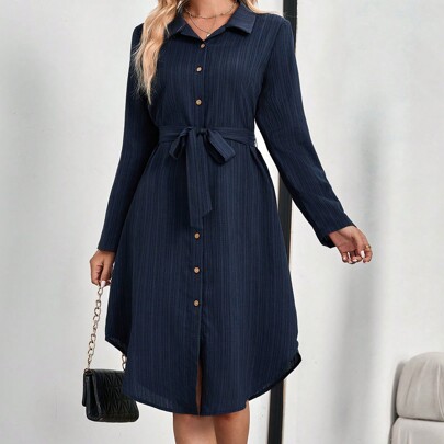 Vestiti a maniche lunghe stile camicia eleganti per donna