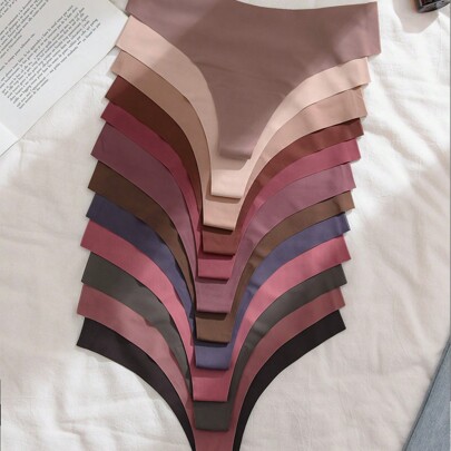 12 Confezioni Di Perizomi Semplici E Invisibili Di Colore Unito Sexy