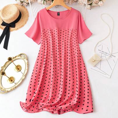 Vestito a pois extra grande per abiti da Capodanno, vestito a pois, abito a pois, abito estivo casual