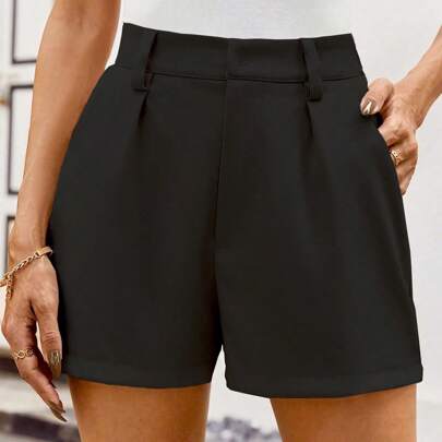 Shorts In Lino Verde Khaki Con Tasche Diagonali, Cintura Non Inclusa
