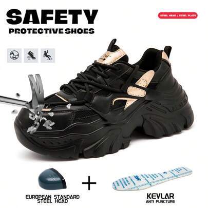 Scarpe da lavoro di sicurezza per donna - Scarpe sportive con punta in acciaio indistruttibili, scarponcini da trekking, stivali di sicurezza anti-sch