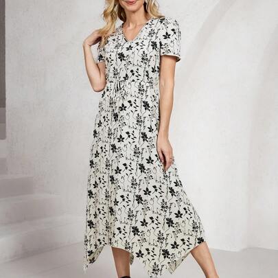 Abito lungo da donna, abiti estivi da donna, abiti eleganti da donna per l estate, vestito da vacanza, abito floreale, abito fluido, abiti eleganti da