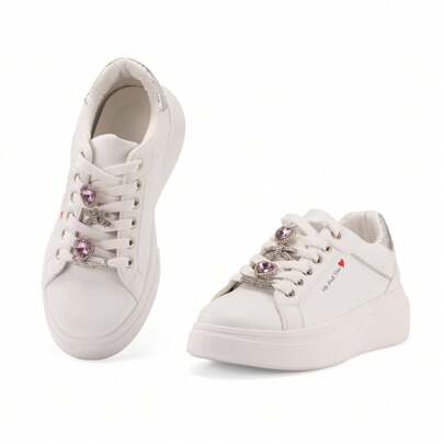 JOMIX Sneakers da donna con suola spessa Sneakers da donna lucide Sneakers basse con cinturino Sneakers da passeggio da donna Scarpe casual da sposa S