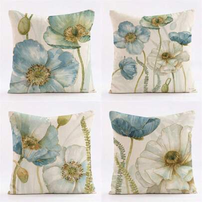 Set di 4 federe per cuscini, 45x45 cm, federa decorativa per cuscino divano per camera da letto, divano, poltrona, letto, giardino (velluto spiaggia)