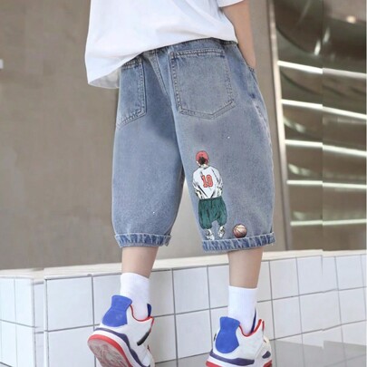 Pantaloncini di jeans estivi per ragazzo preadolescente, nuovi arrivi 2024