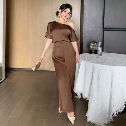 Tuta di lusso vintage di alta gamma per donna, elegante abito da cerimonia