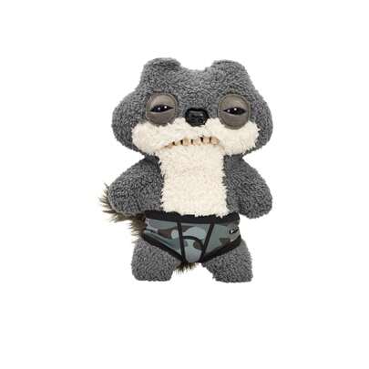 Mostro Brutto e Divertente Fuggler da 9" - Scoiattolo Scheletrico Fuggler Budgie - Grigio