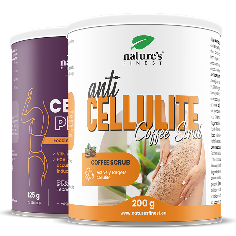 Double Cellulite Attack | Elimina La Cellulite | Cellulite Coffee Scrub | Acido Idrossicitrico | Hca | 325G